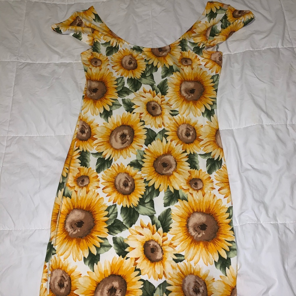 Sunflower bodycon dress